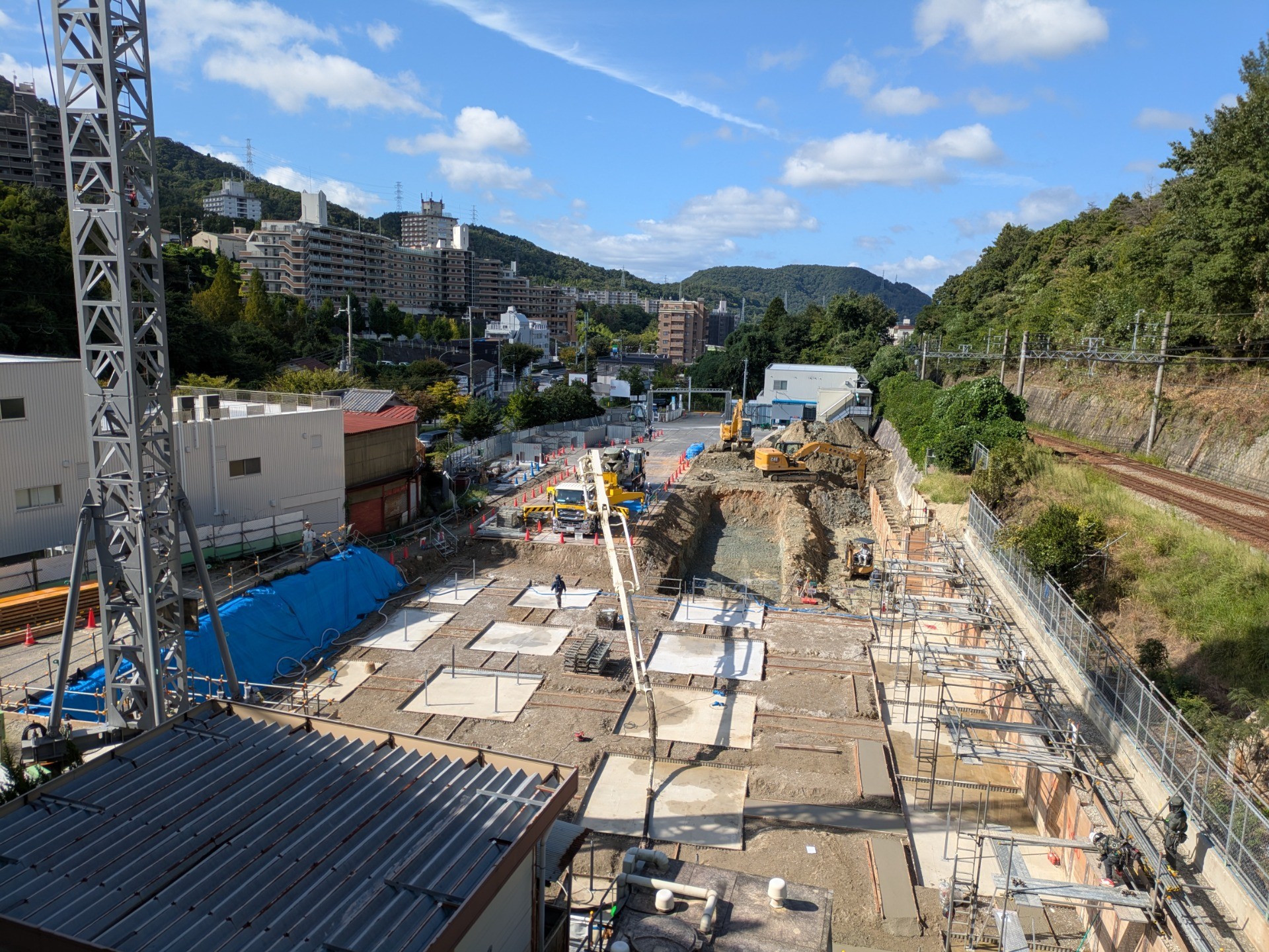 コンクリート打設の様子